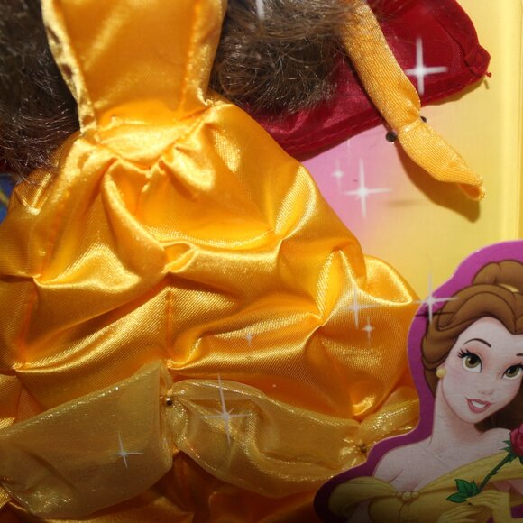3/$188❤️vintage2001 Beauty and the Beast BELLE Disney Princess Yellow Dress Doll - Picture 4 of 11